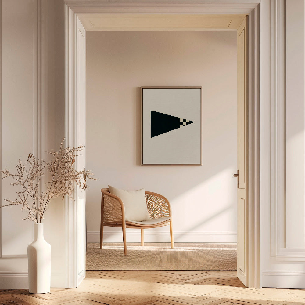 Cuadro minimalista con bandera geométrica – Canvas1