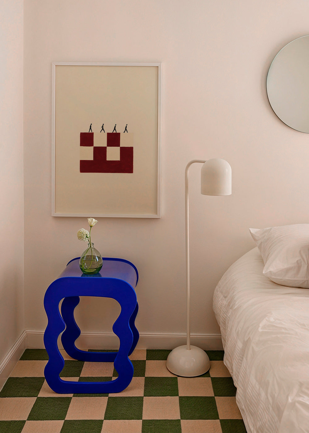 Cuadro geométrico con figuras caminando – Product1