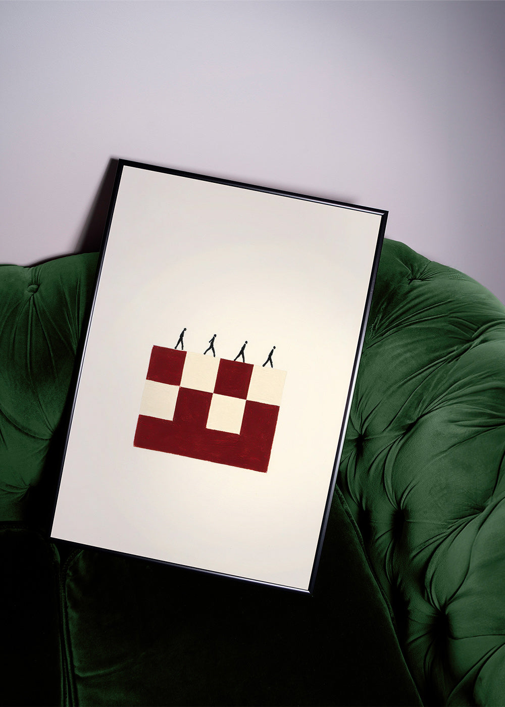 Cuadro geométrico con figuras caminando – Product3