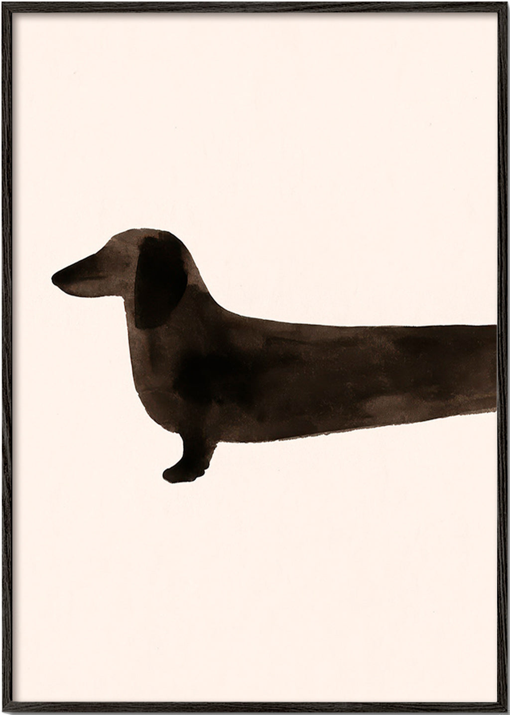 Cuadro salchicha alargada minimalista – Black Frame
