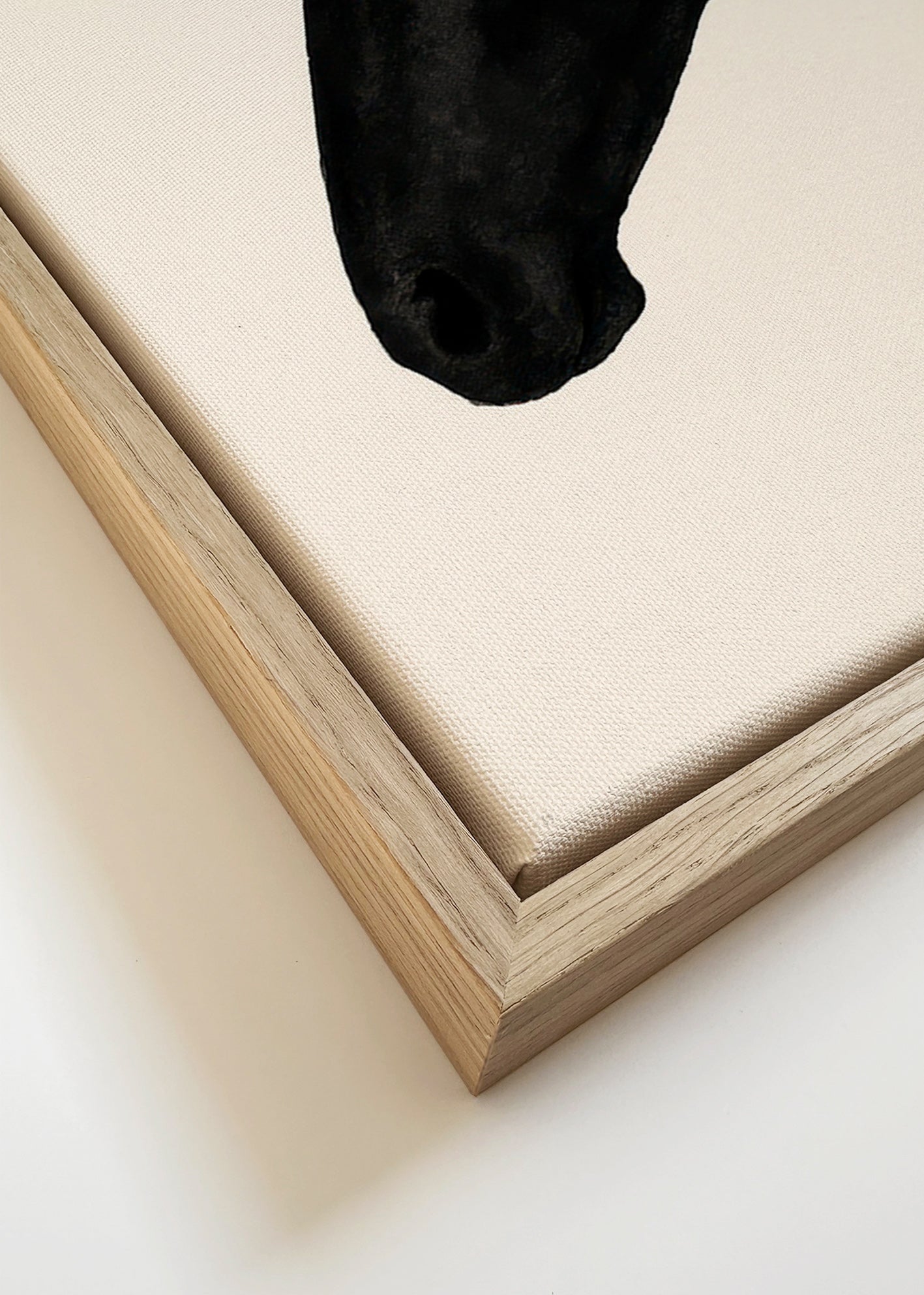 Cuadro perfil de caballo negro – Canvas detail