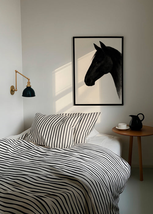 Cuadro perfil de caballo negro – Product1