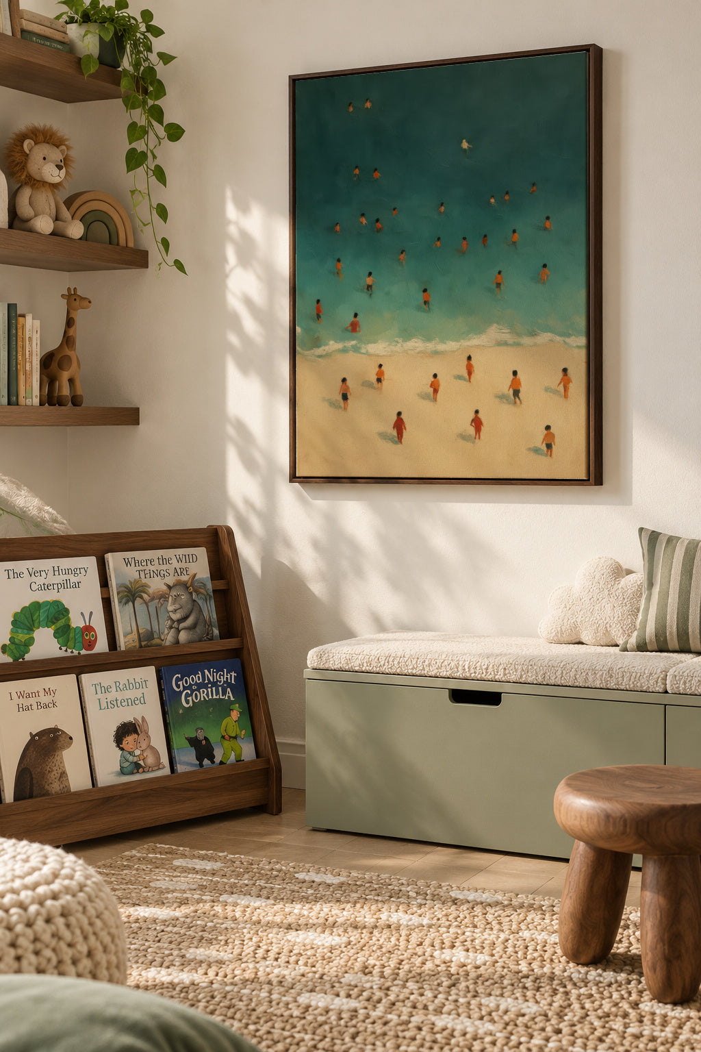 Summer Shore - Framed canvas in an interior