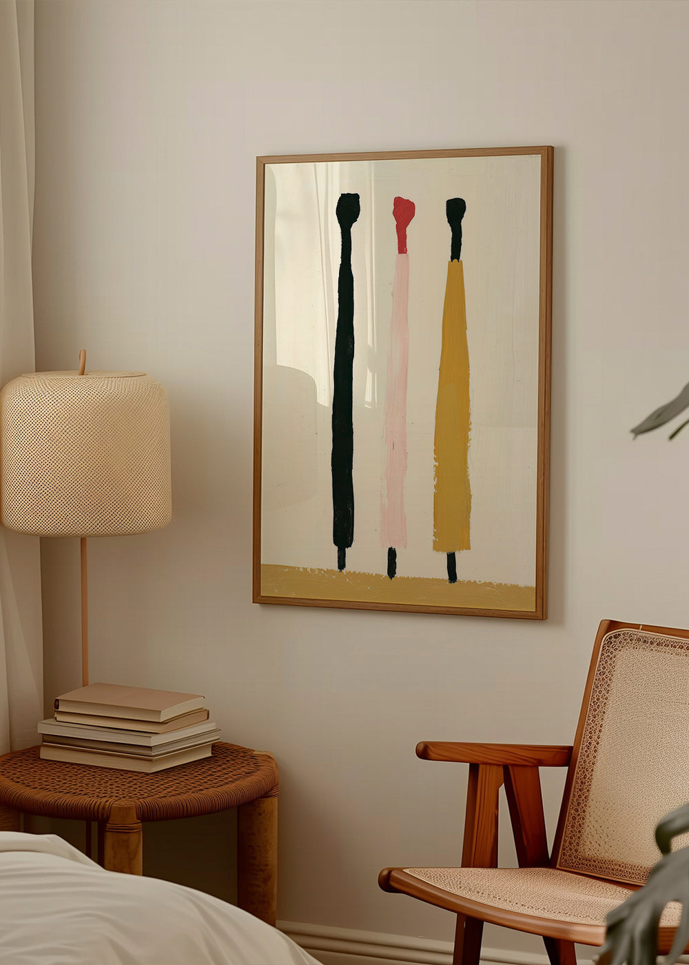 Cuadro abstracto de tres pinceladas verticales – Product2