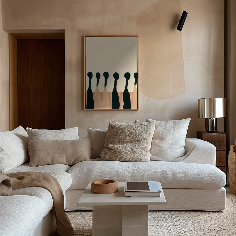 Cuadro abstracto de figuras alargadas – Canvas1