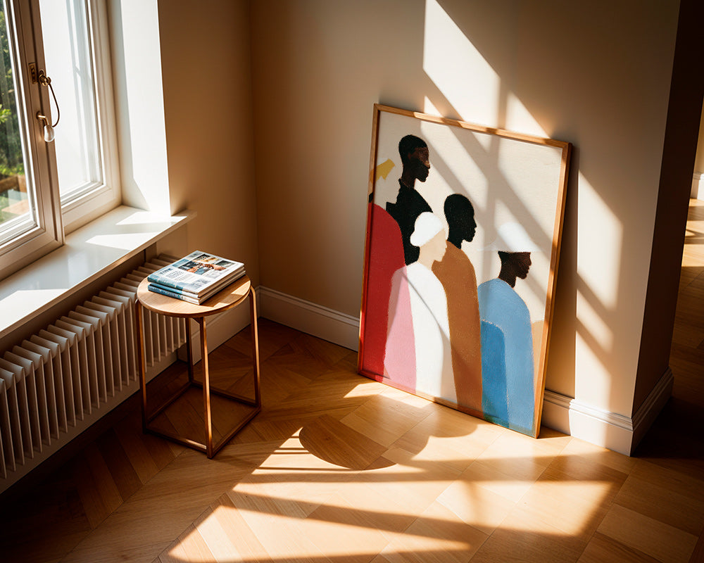 Cuadro abstracto de figuras en fila – Product3