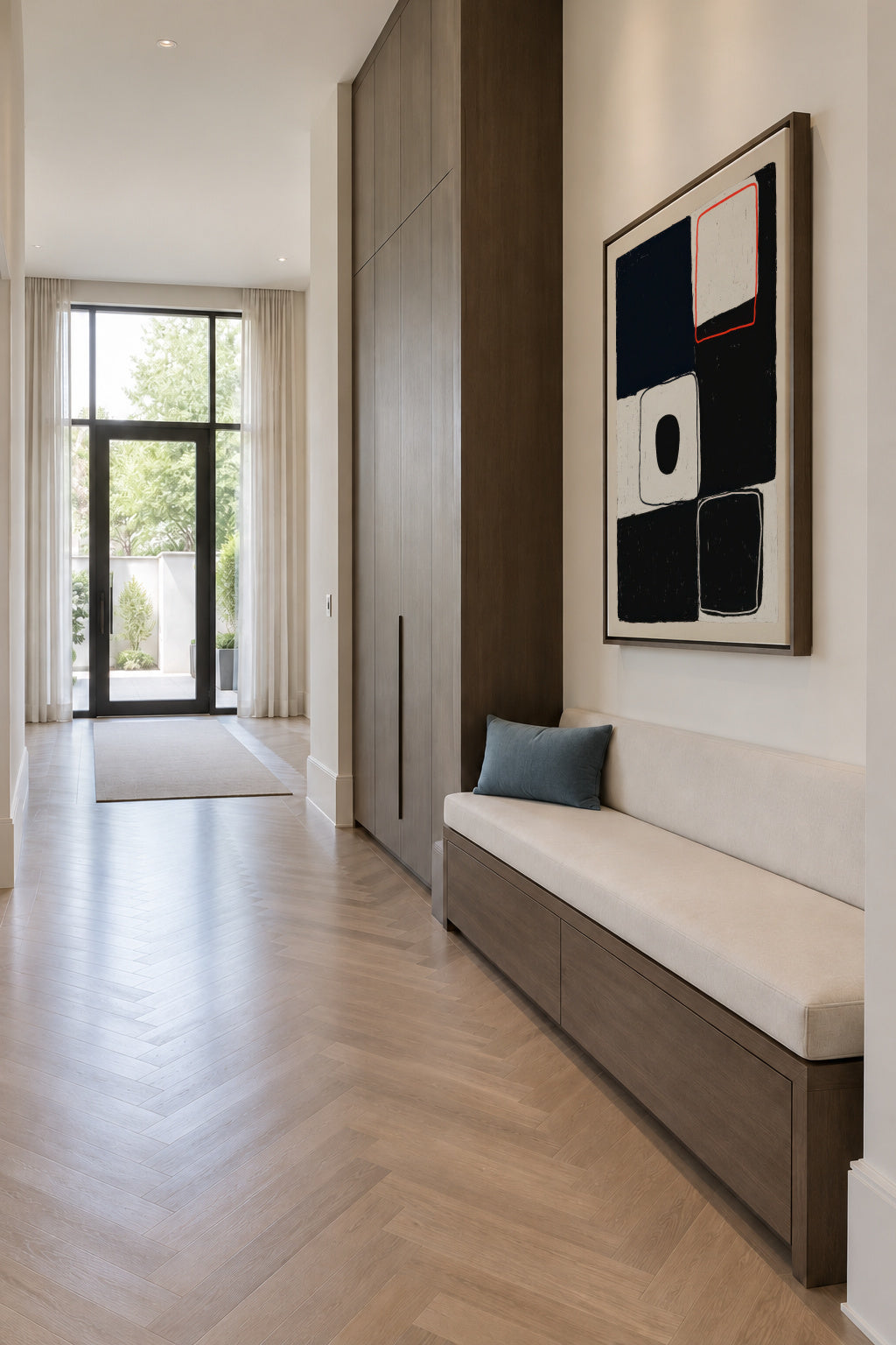 Linear Perimeter - Framed canvas in an interior