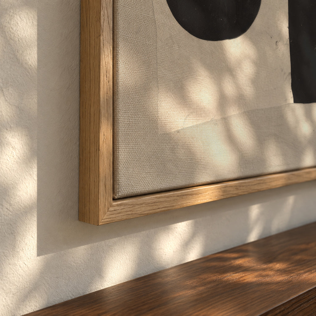 Primary Geometry - Framed canvas detail