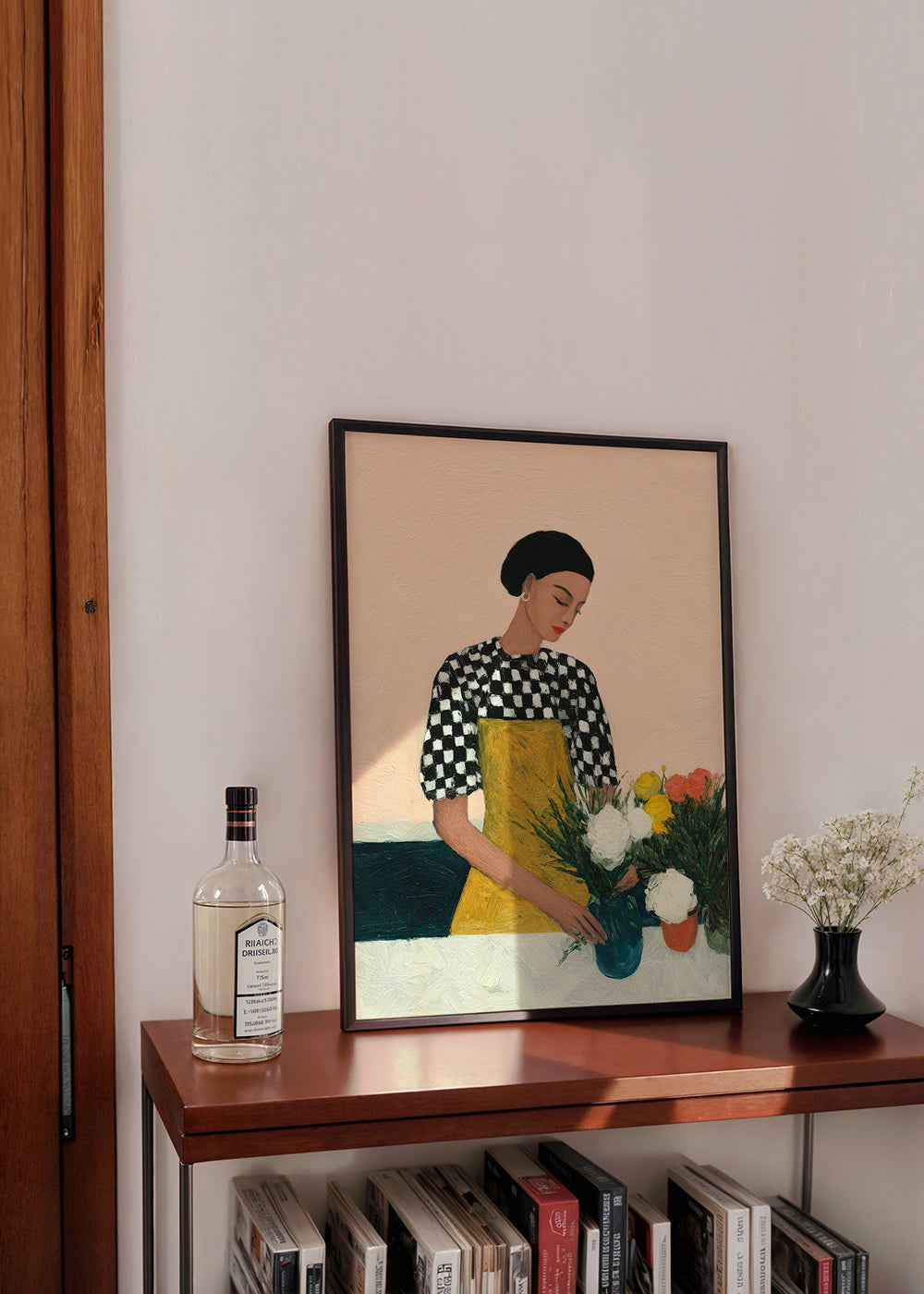 Lámina botánica: florista con ramo y delantal amarillo – Product3