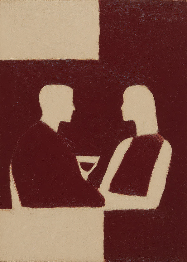 Cuadro de cocina en silueta de pareja