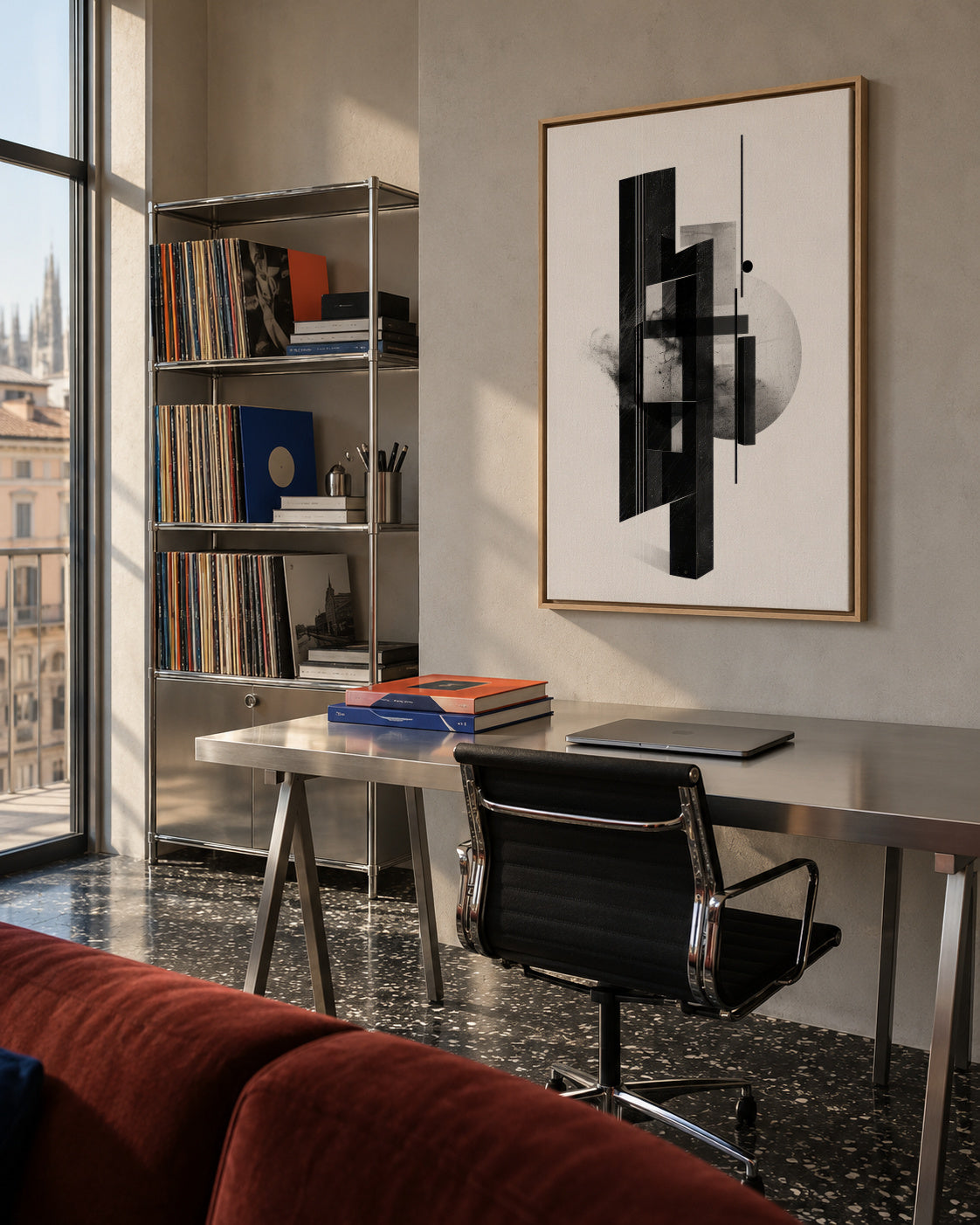Monolith Structure I - Framed canvas in an interior