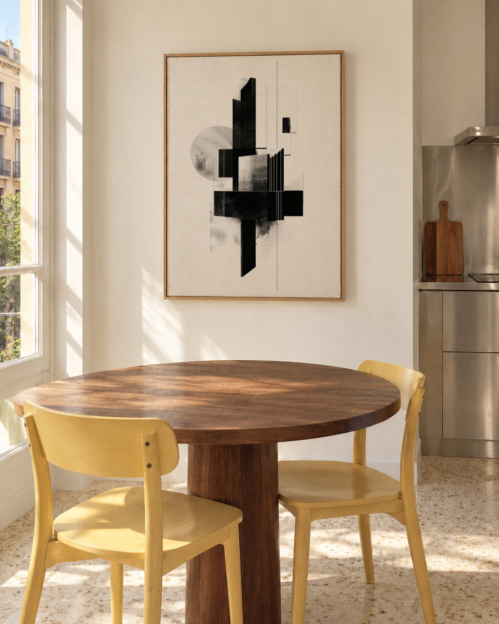 Monolith Structure II - Framed canvas in an interior