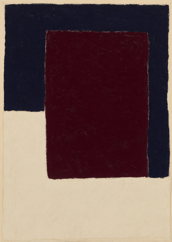 Cuadro abstracto borgoña vertical