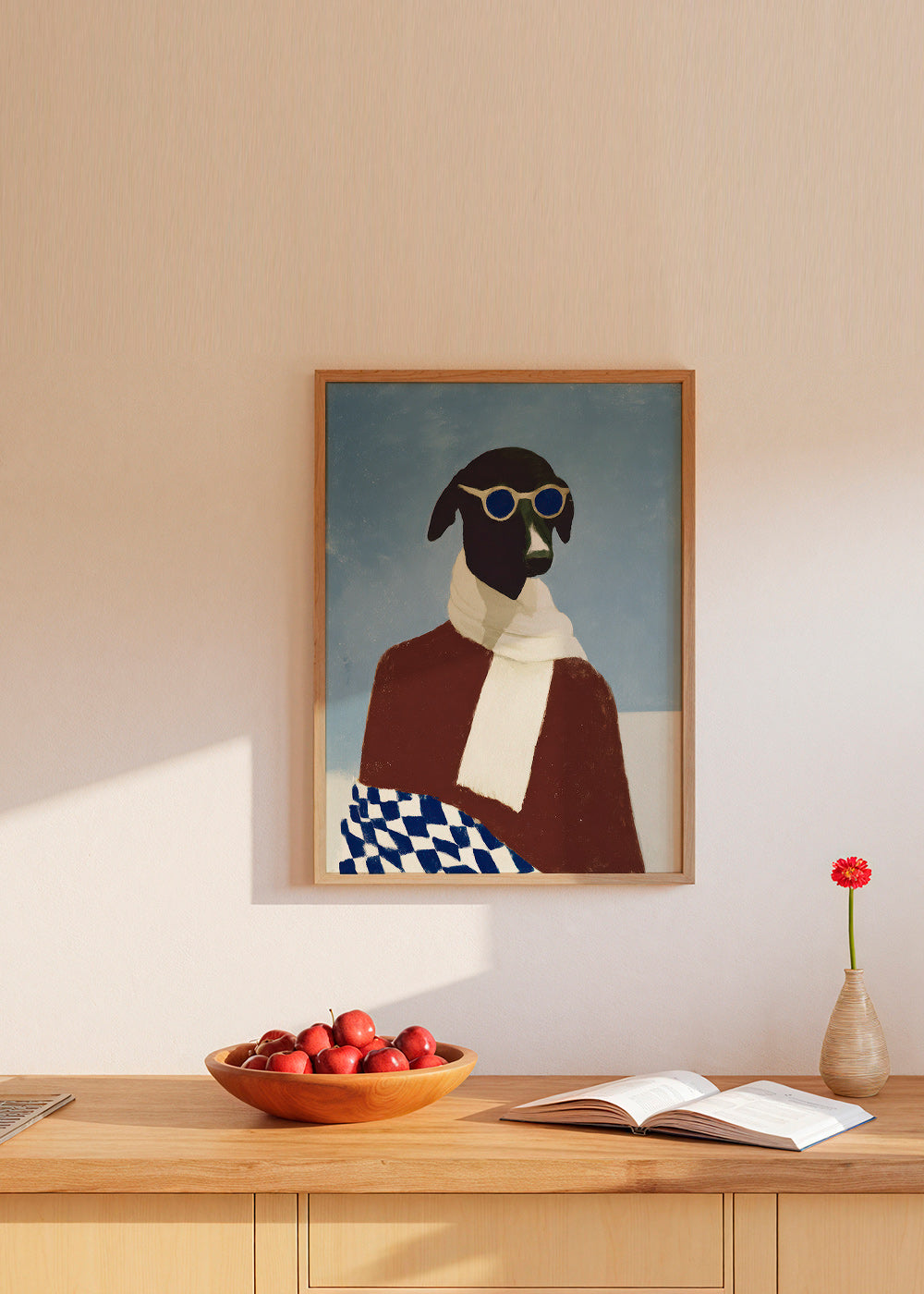 Cuadro perro invernal con bufanda – Product2