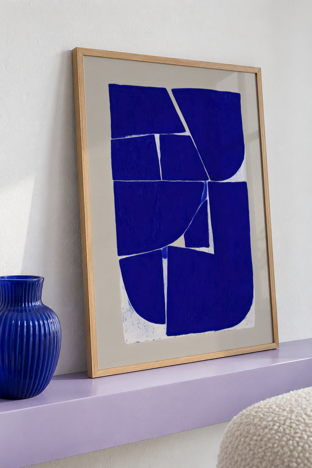 Indigo Mosaic IV - Framed poster detail