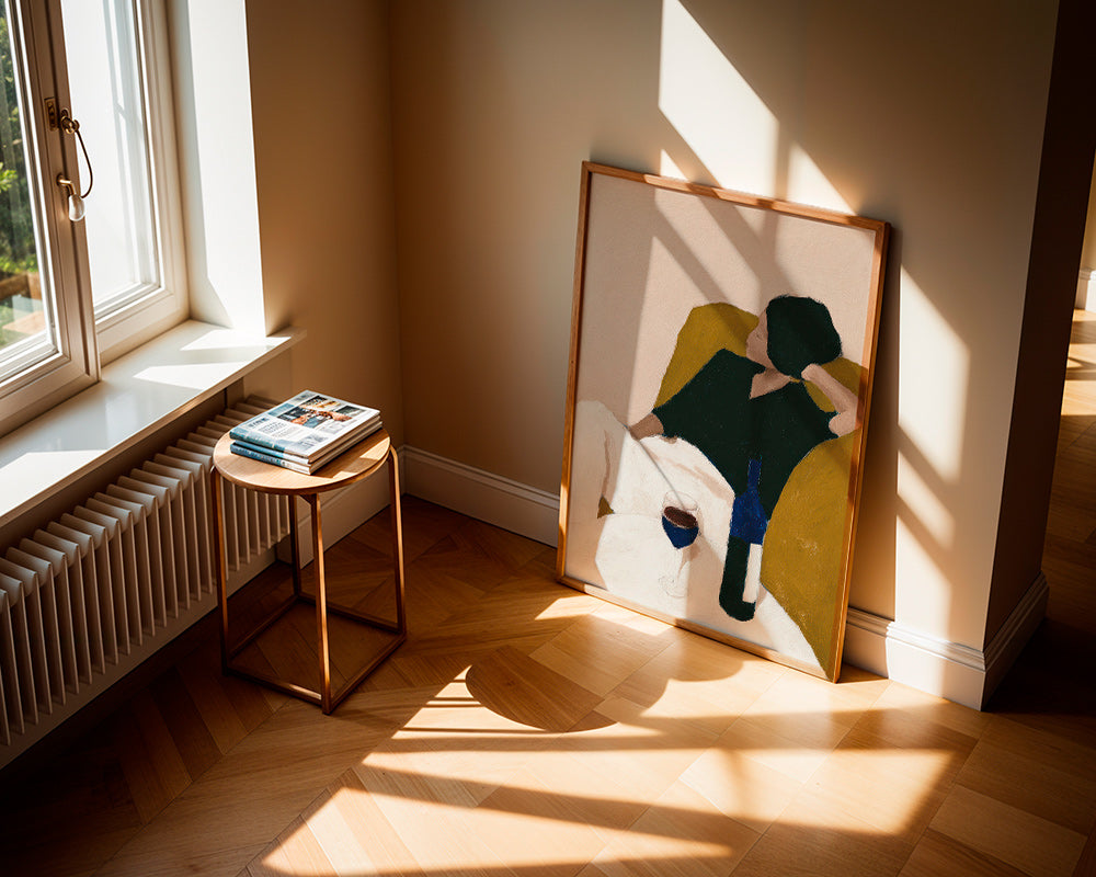 Cuadro de cocina con vino y sillón mostaza – Product2