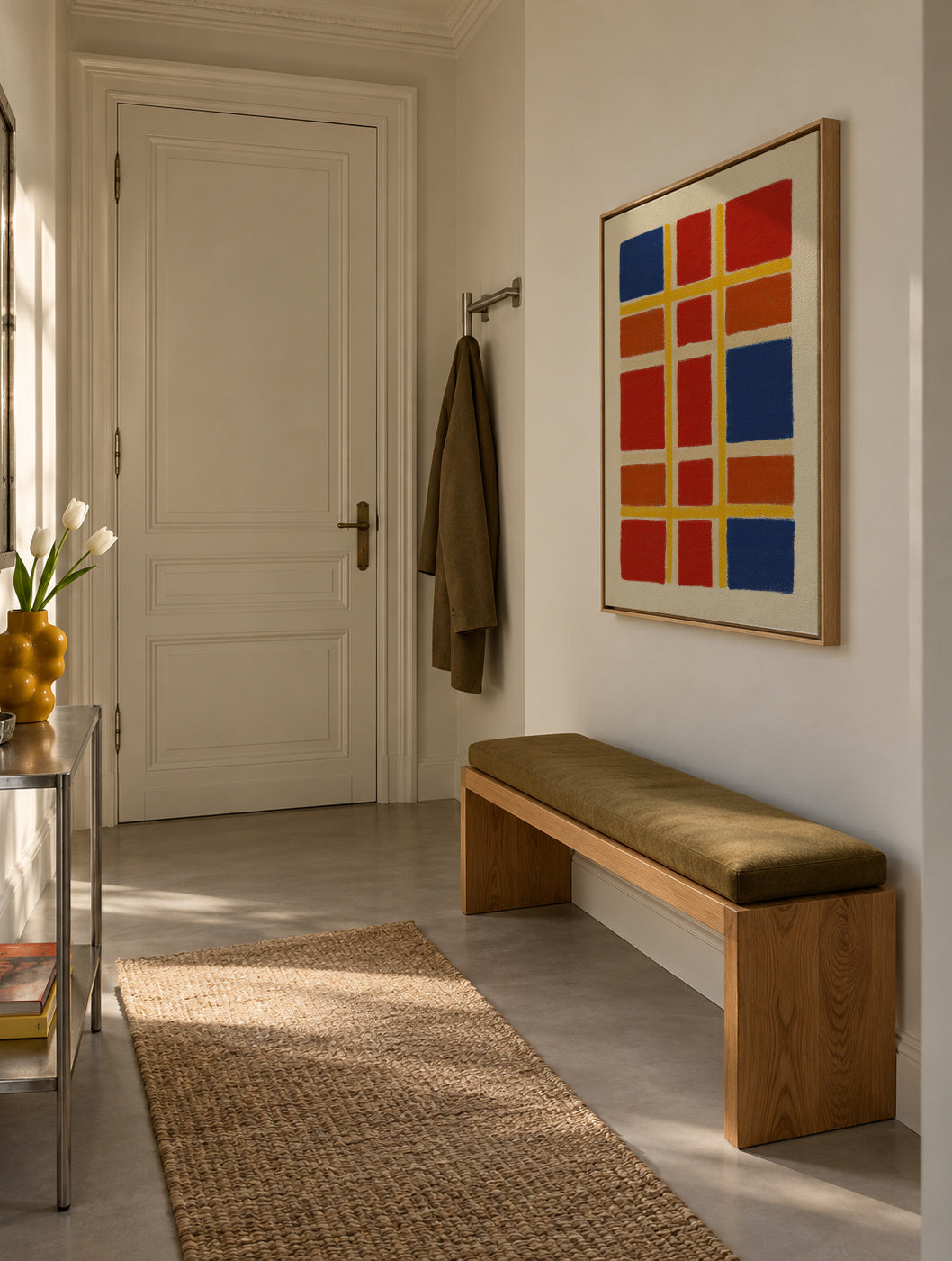 Color Grid No. 02 - Framed canvas in an interior