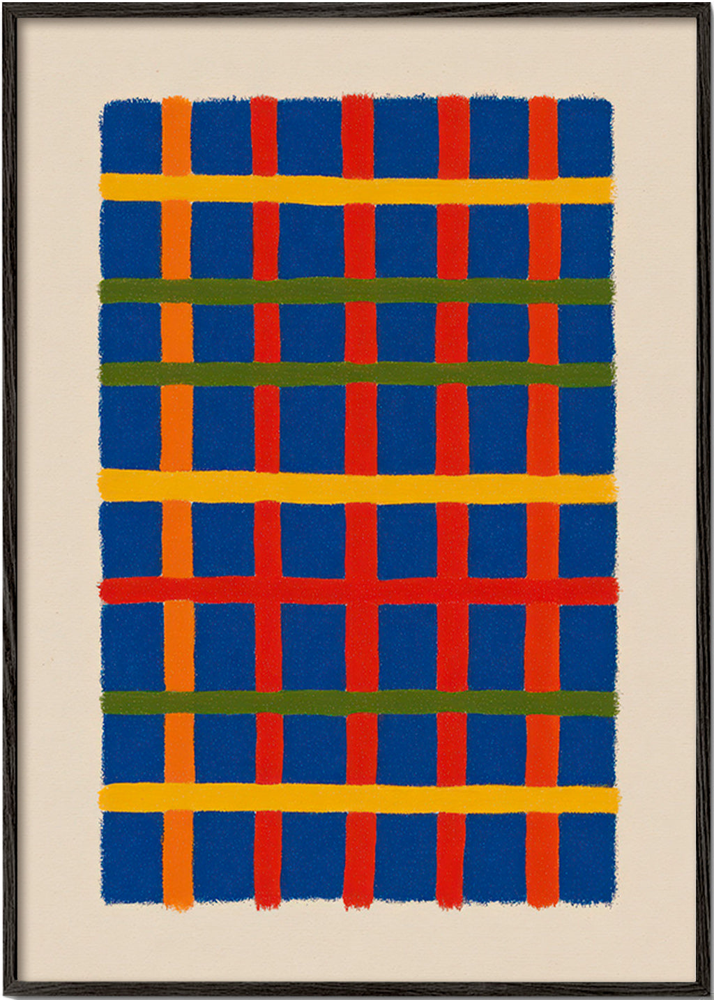 Cuadro geométrico rejilla cromática vertical – Black Frame