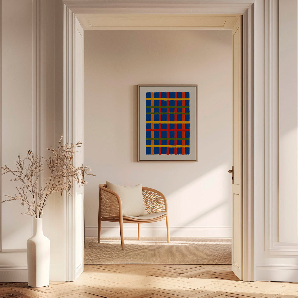 Cuadro geométrico rejilla cromática vertical – Canvas2