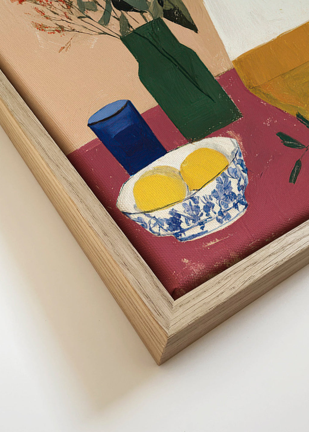 Cuadro de cocina con jarra y flores blancas – Canvas detail