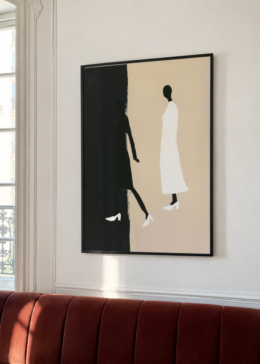 Shadow Walk - Framed poster in an interior