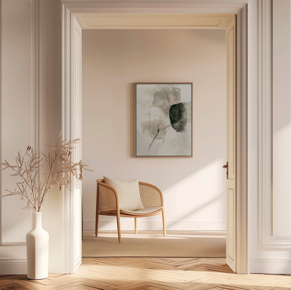 Cuadro abstracto en tinta y espacios sutiles – Canvas1