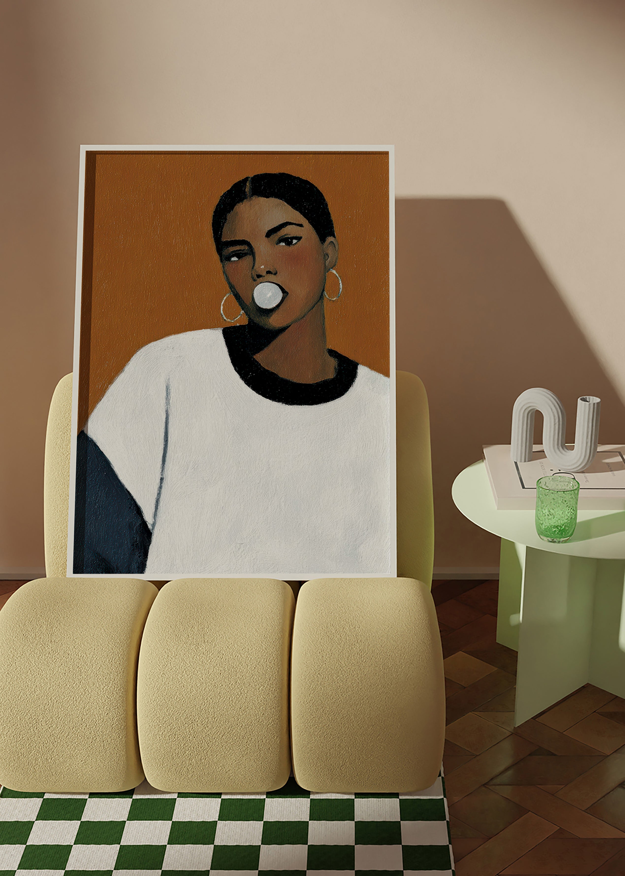 Ilustración retrato contemporánea con burbuja – Product3