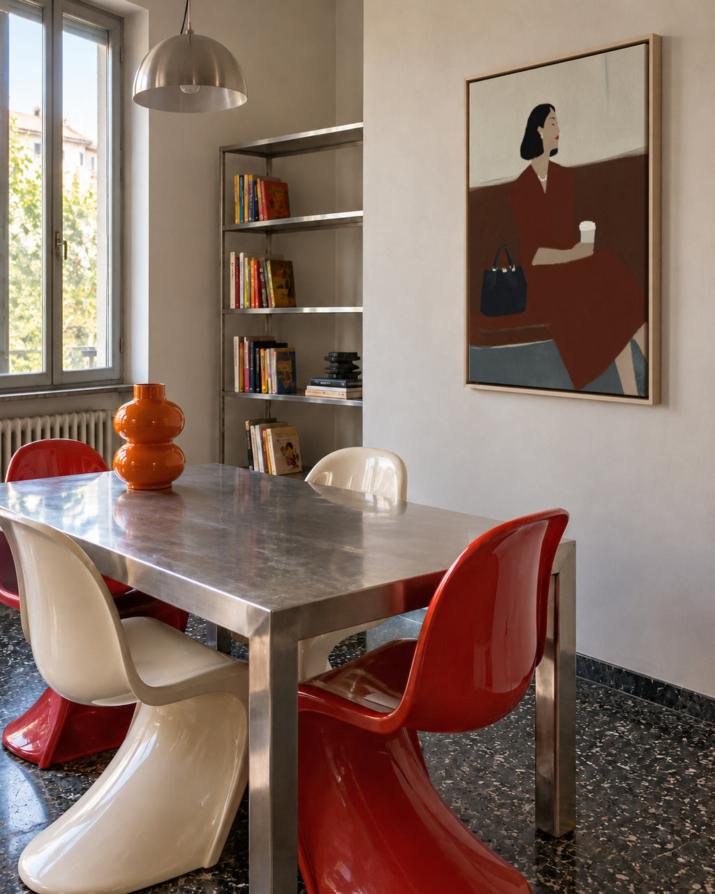 Coffee on the Go - Framed canvas in an interior