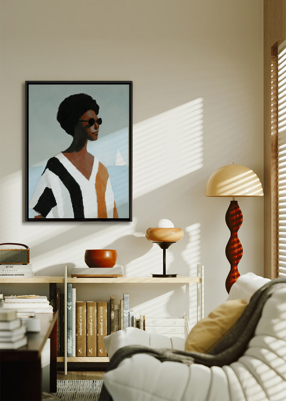 Ilustración de figura con velero – Canvas1