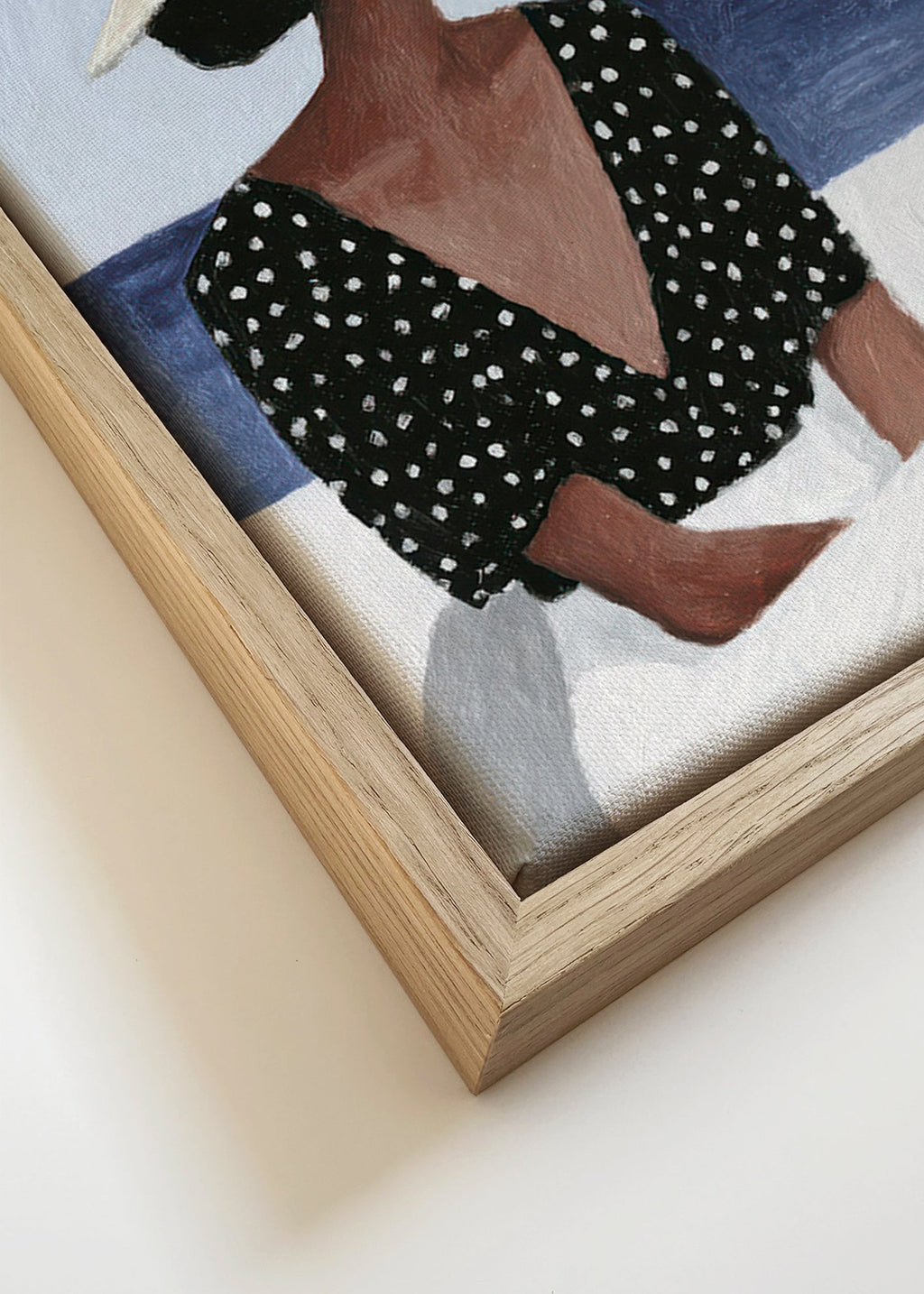 Ilustración de figura femenina con sombrero – Canvas detail