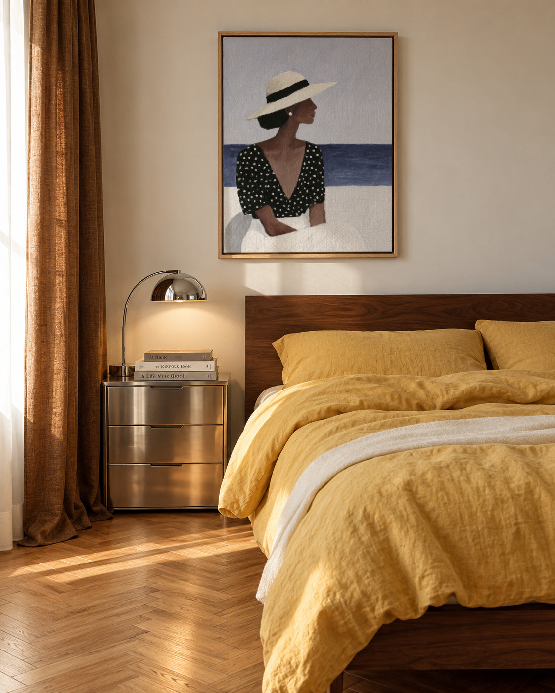 White Hat Horizon - Framed canvas in an interior