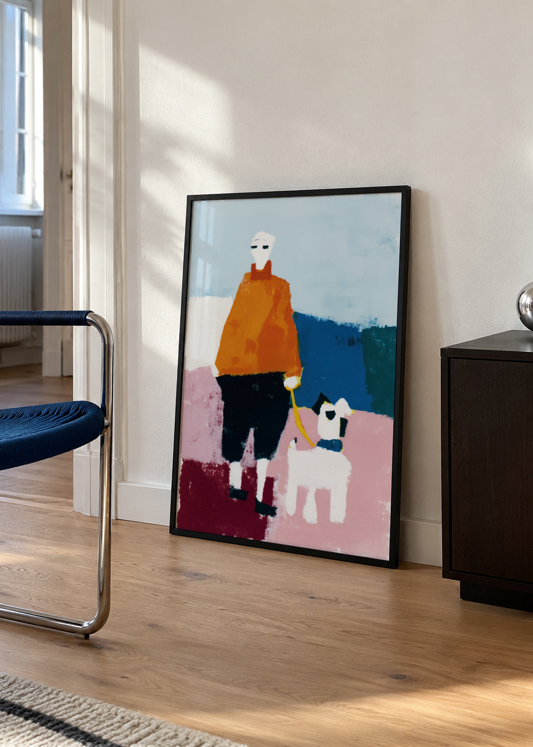Morning Walk - Framed poster in an interior