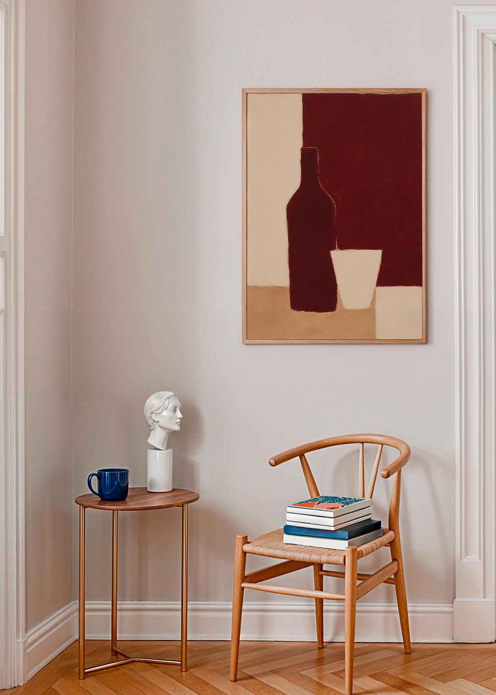 Cuadro de cocina con botella y vaso – Product2