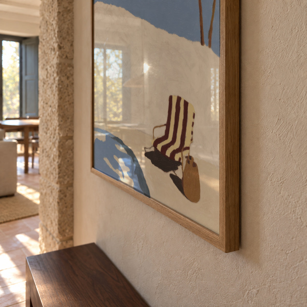 Poolside Solitude - Framed poster detail
