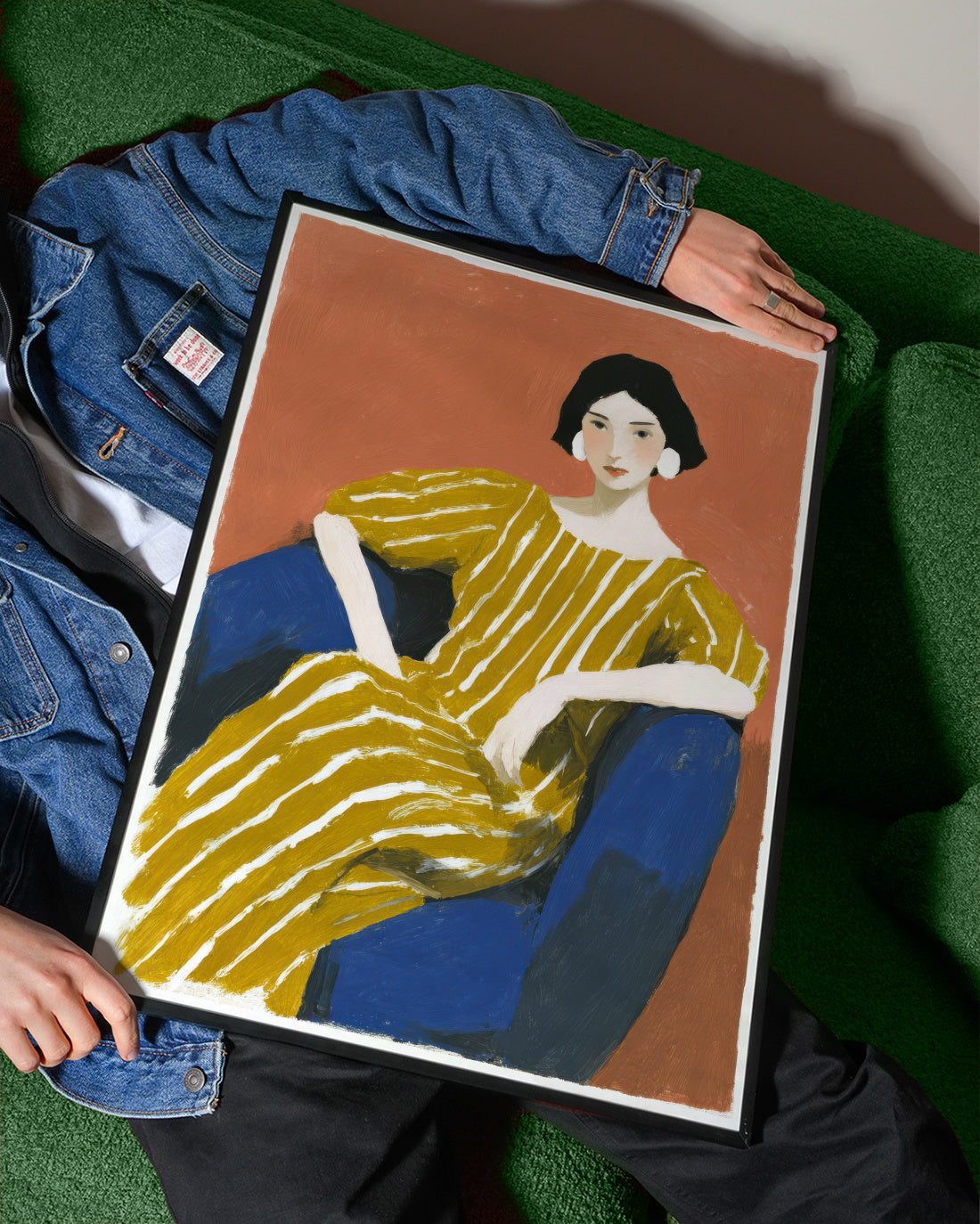 Golden Stripes - Framed poster detail