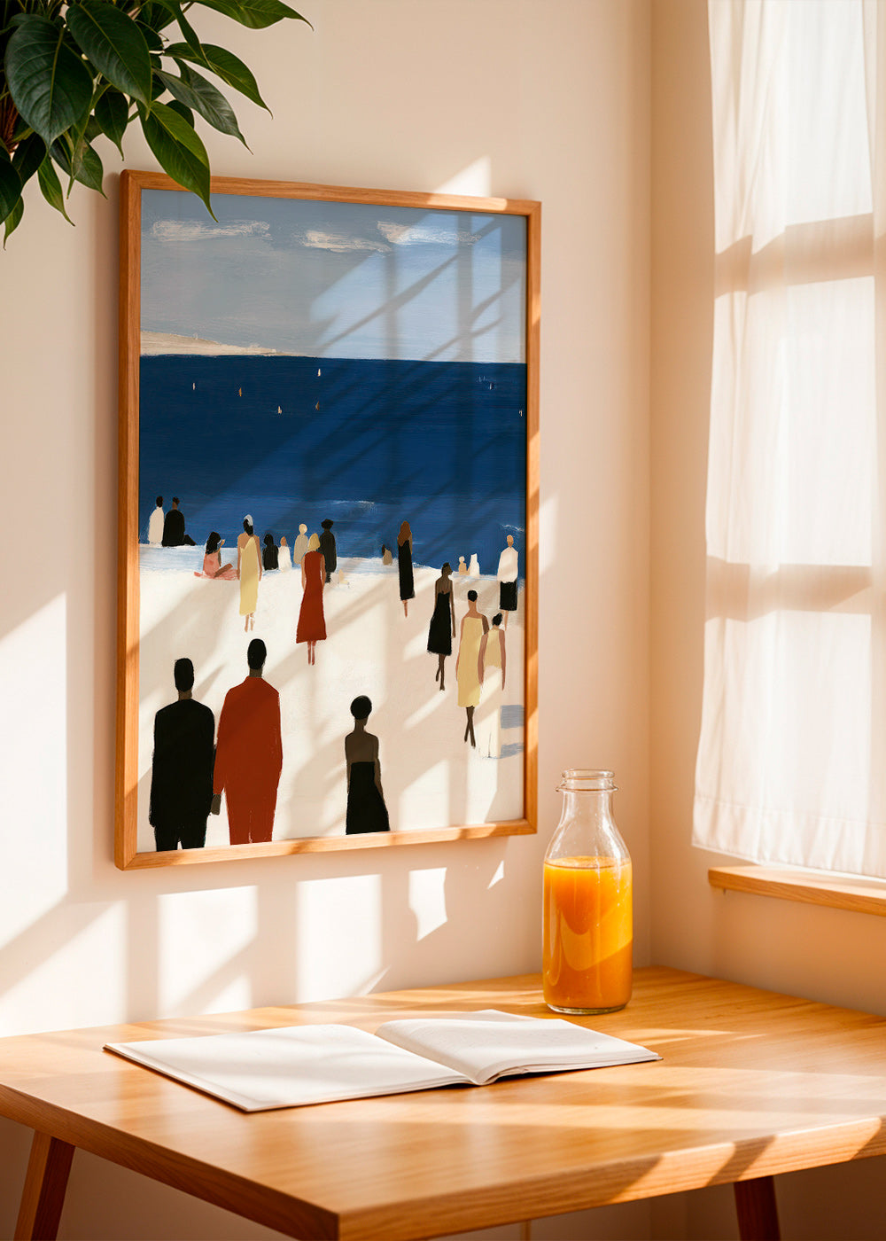 Cuadro de paisaje costero con figuras elegantes – Product2