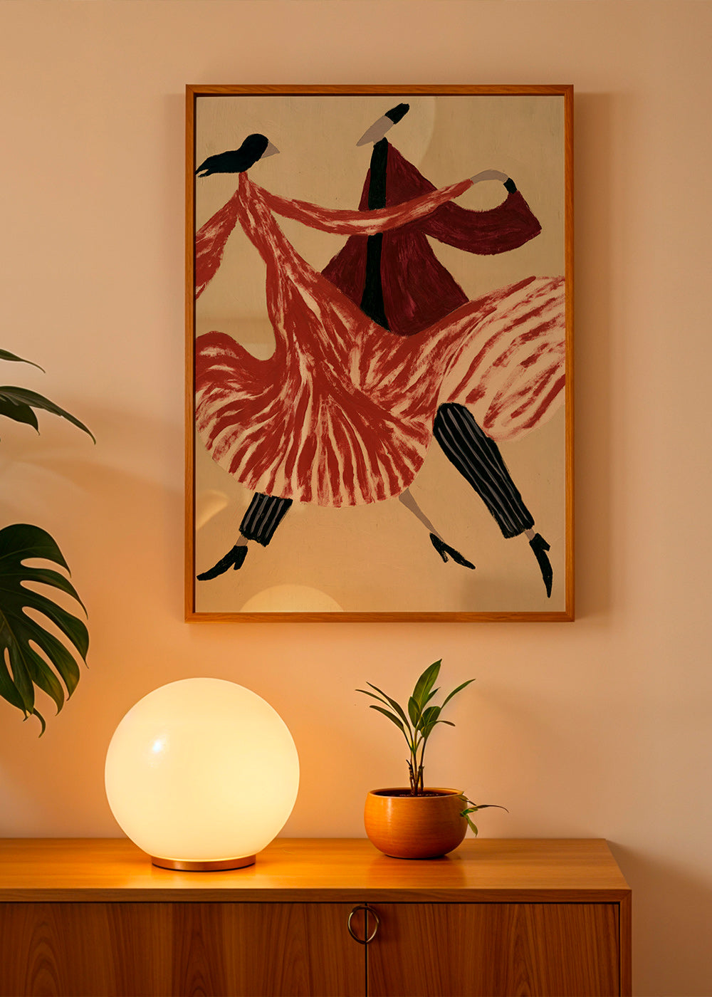 Cuadro abstracto de bailarinas en movimiento – Product1