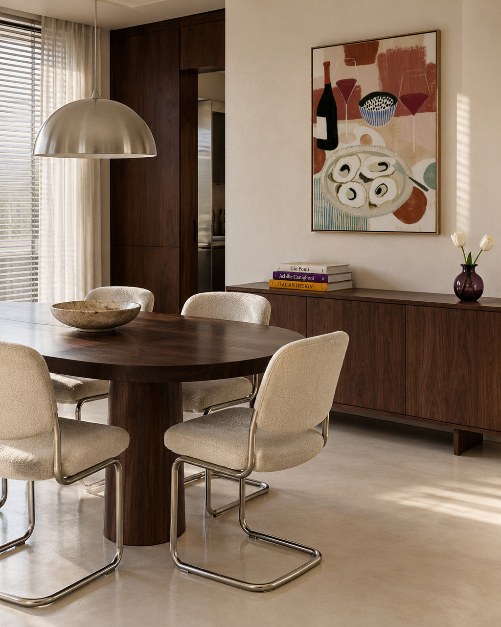 Oyster Lunch Club - Framed canvas in an interior