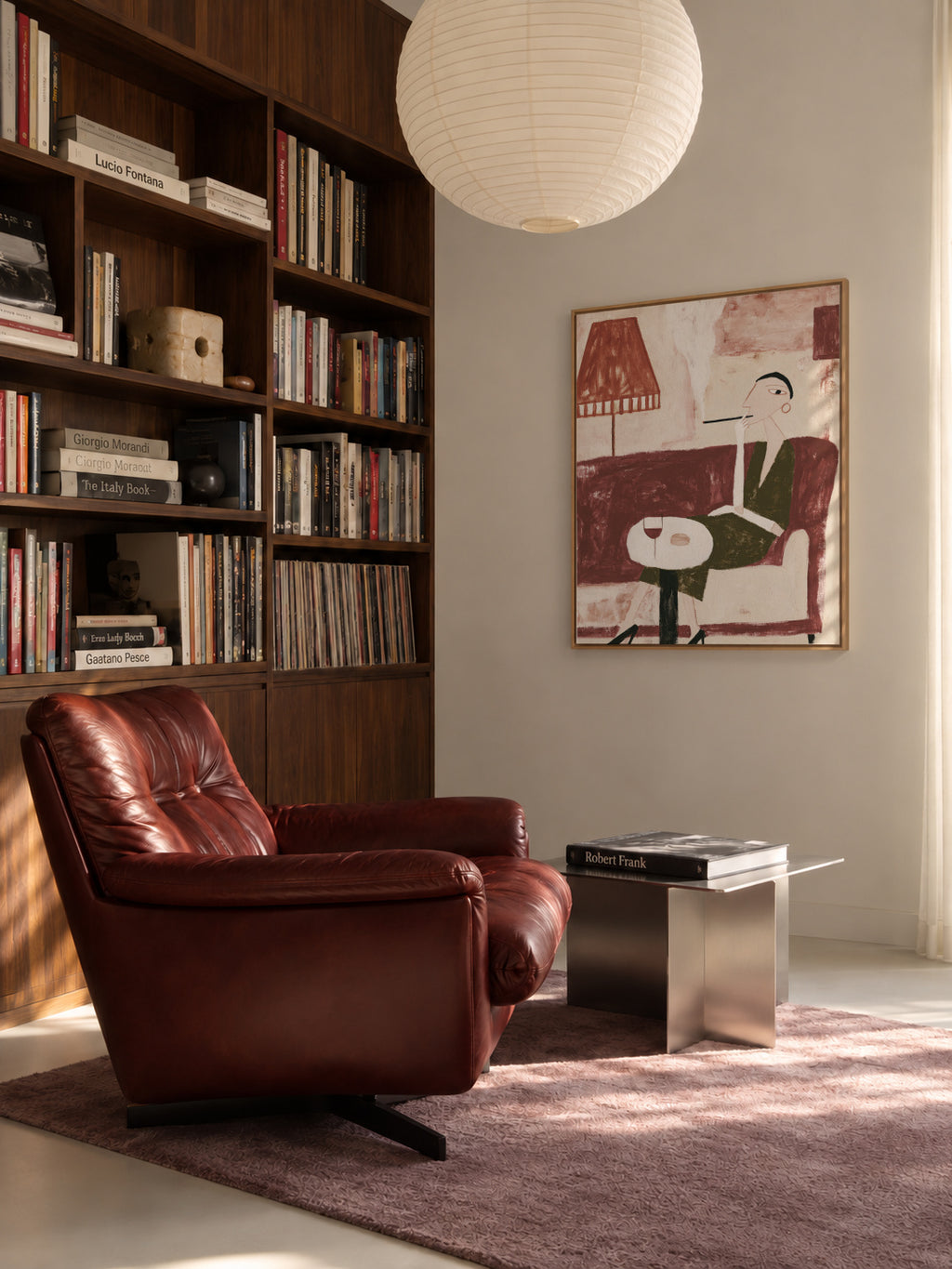 Quiet Conversation - Framed canvas in an interior