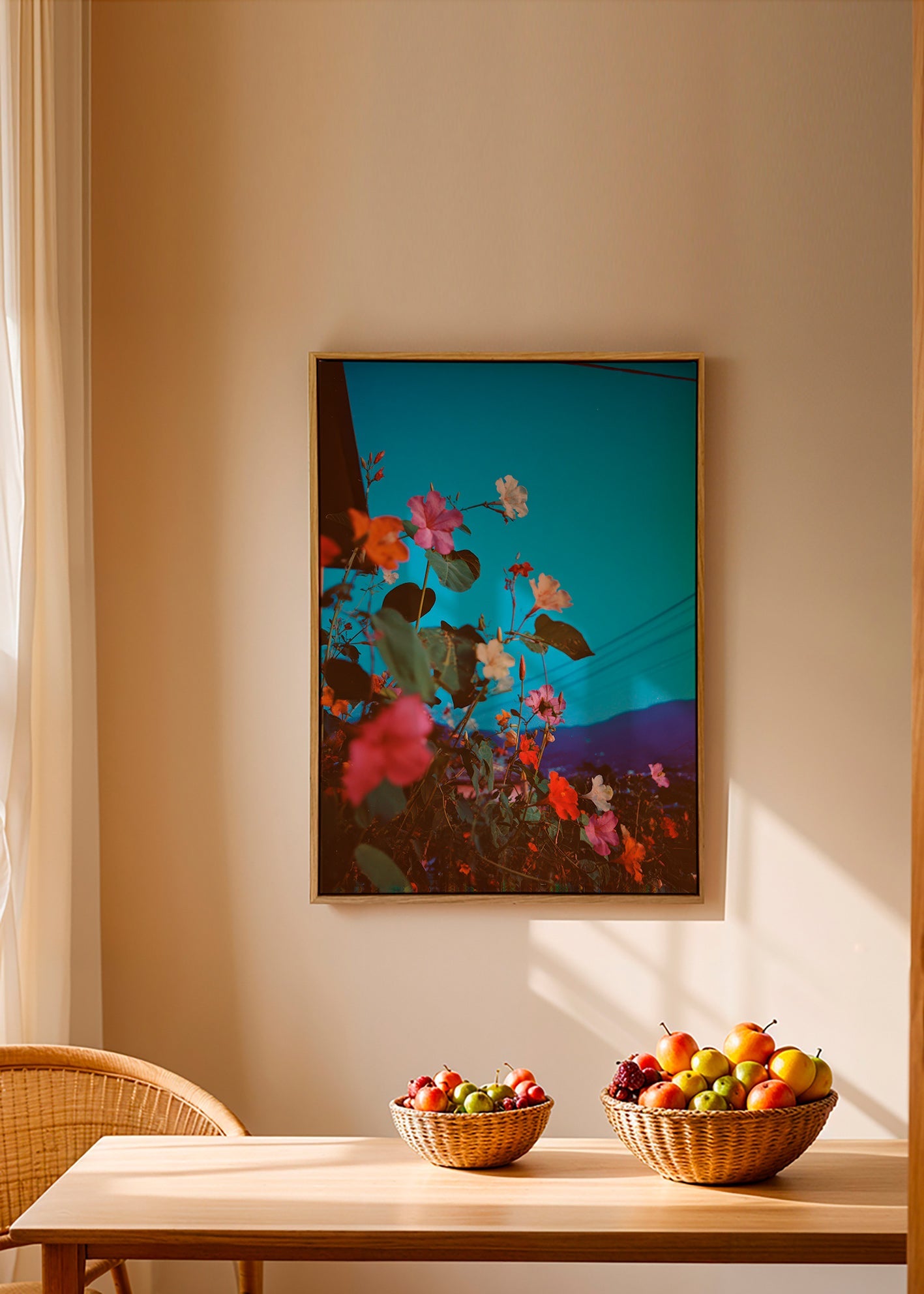 Botanical print: bougainvillea at dusk