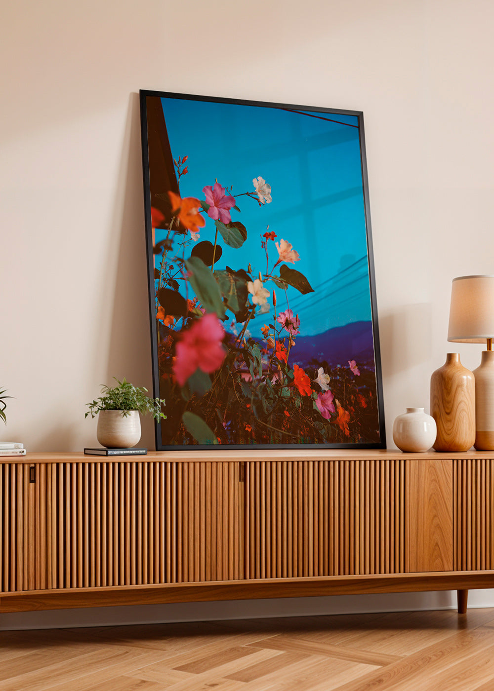 Botanical print: bougainvillea at dusk