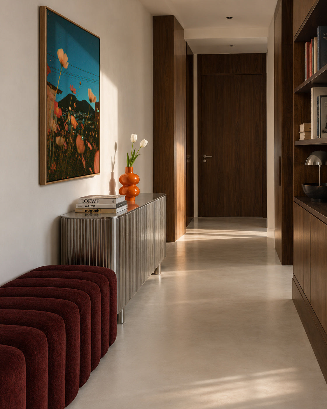 Wildflower Sunset - Framed canvas in an interior