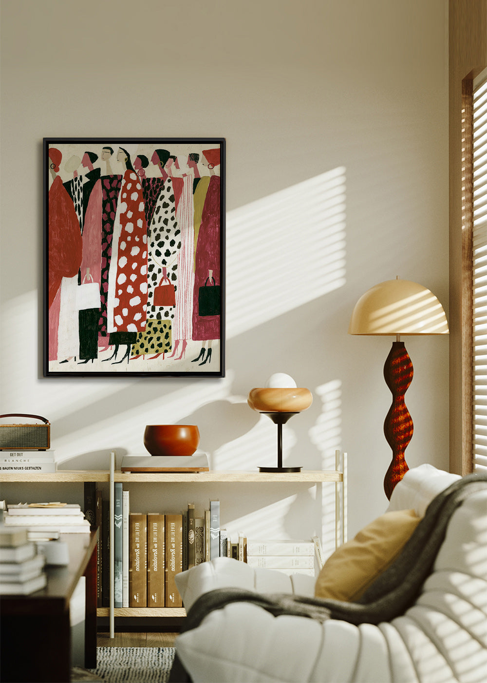 Ilustración de moda: pasarela en perfiles estilizados – Canvas2