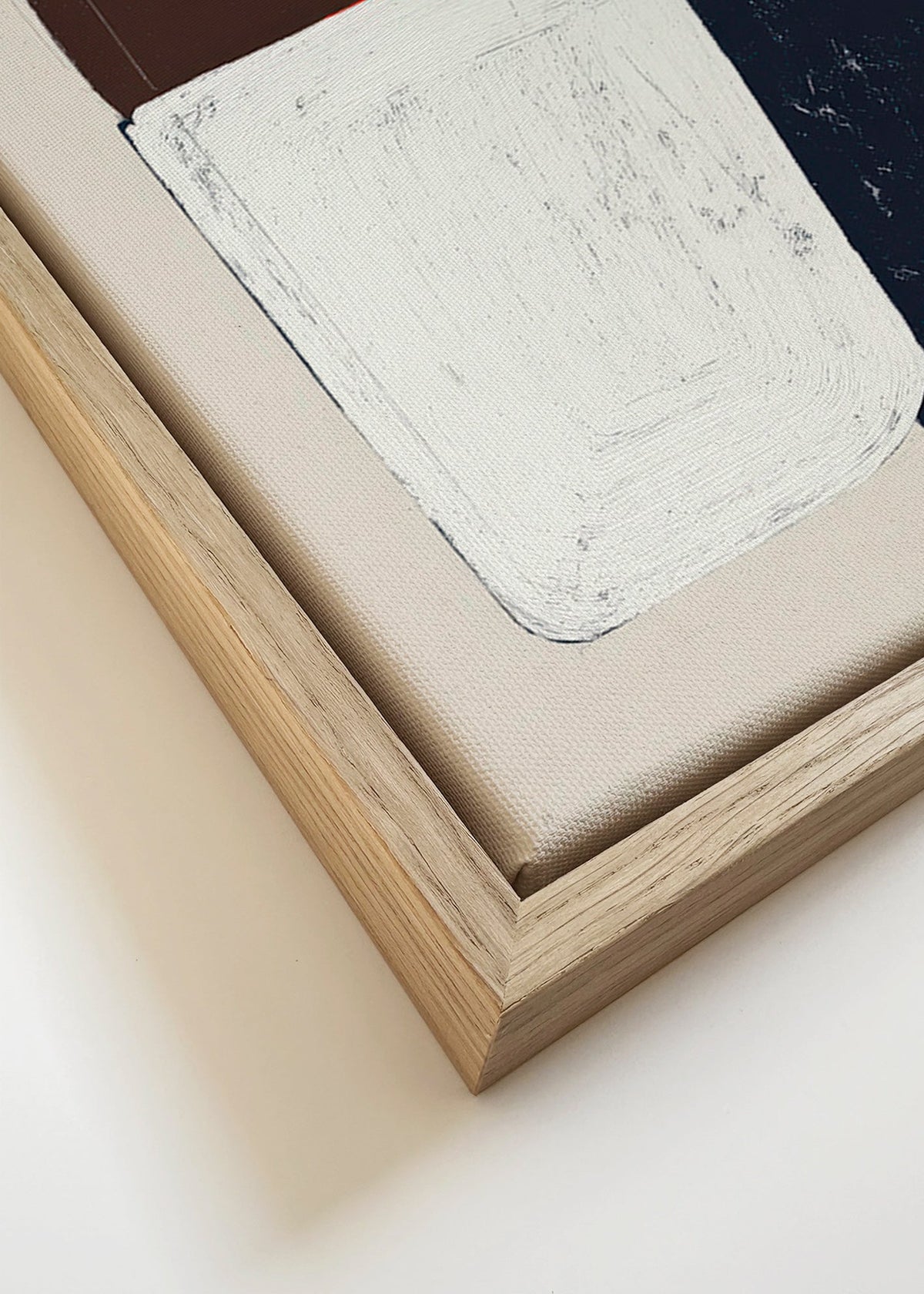 Cuadro geométrico con formas apiladas – Canvas detail
