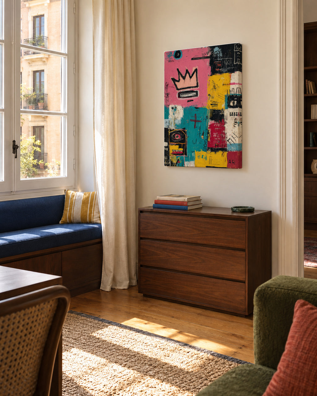 Crown District - Unframed canvas in an interior