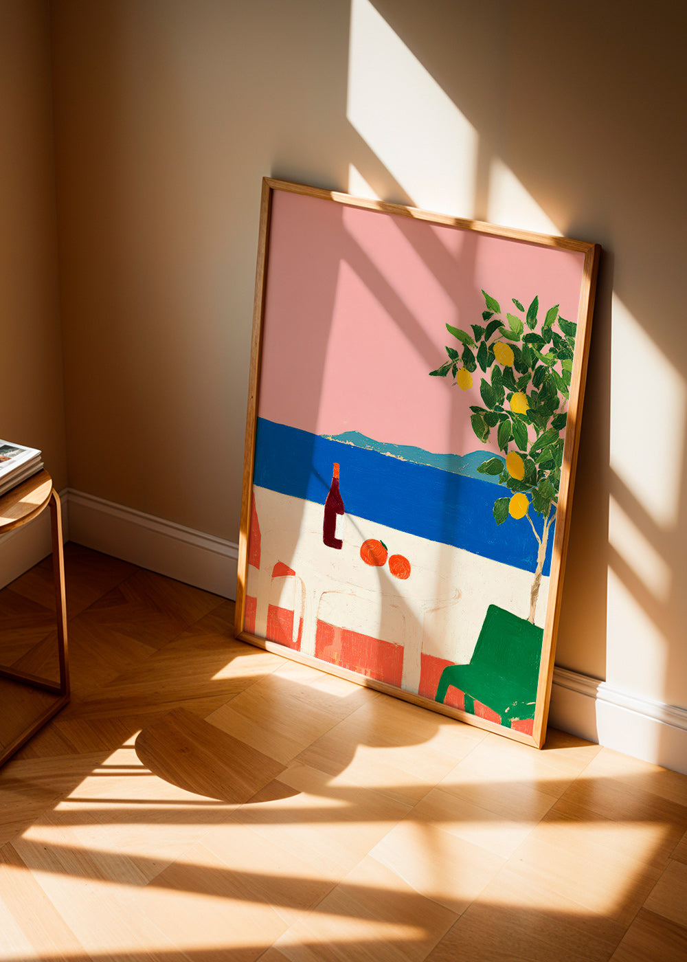Kitchen art Pink Riviera with lemon tree