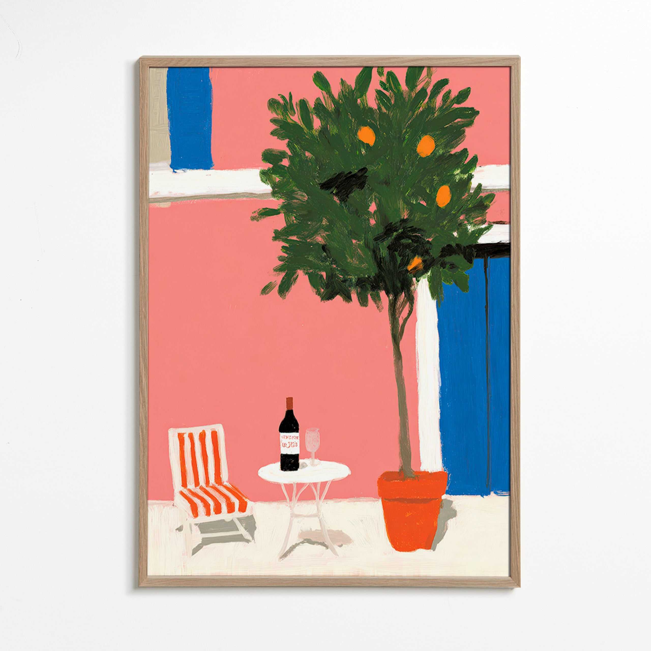 Kitchen art featuring a citrus pot on a terrace