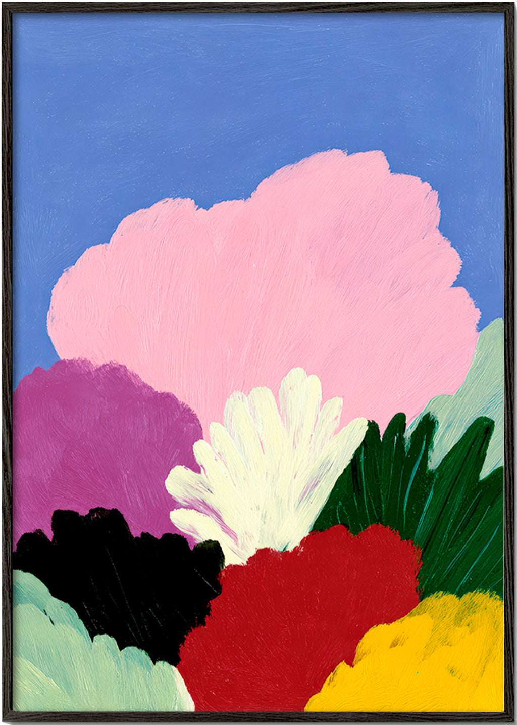 Botanical print Bloomscape with abstract blooms