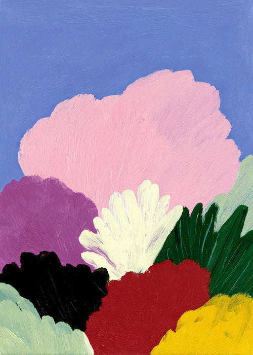 Lámina botánica Bloomscape con flores abstractas