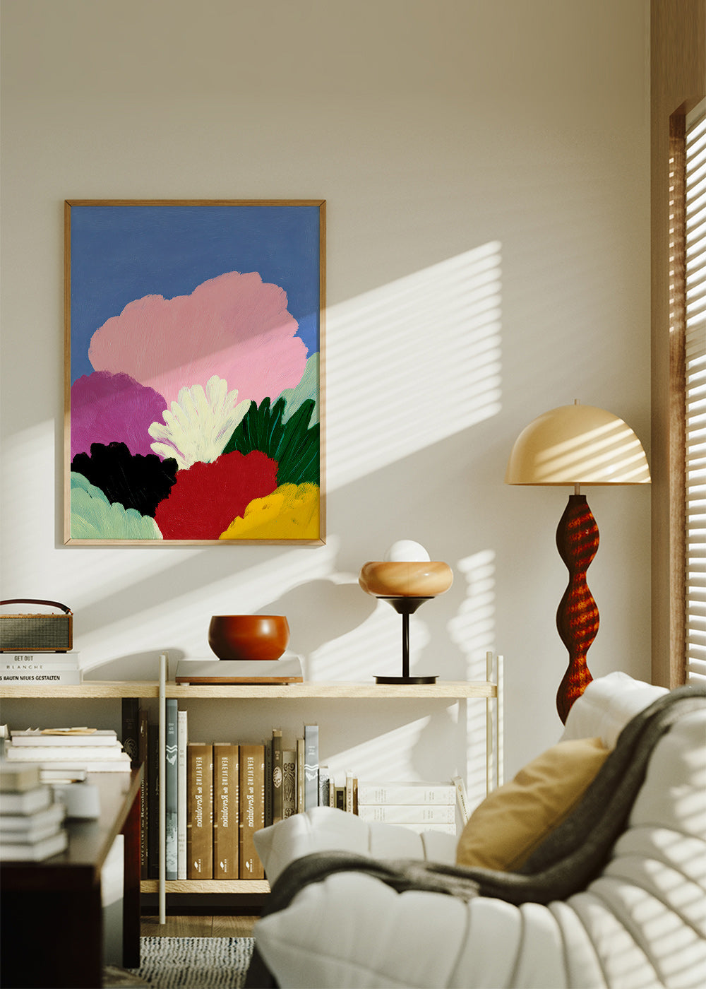 Botanical print Bloomscape with abstract blooms
